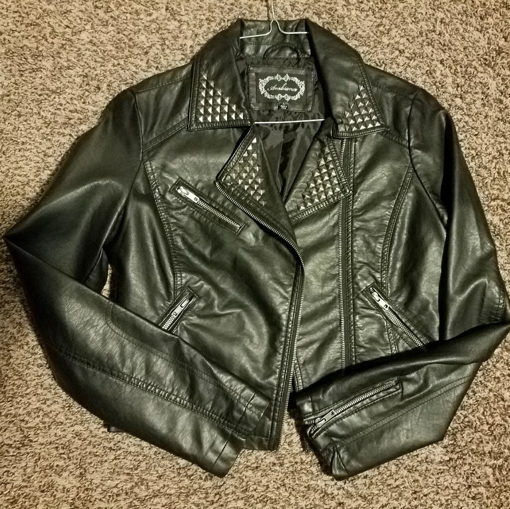 faux leather jacket